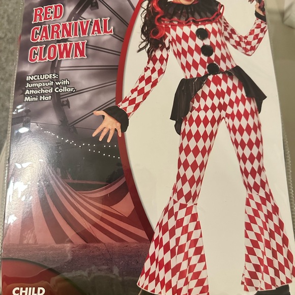 Spirit Red and White Harlequin Kids Costume - Picture 2 of 2
